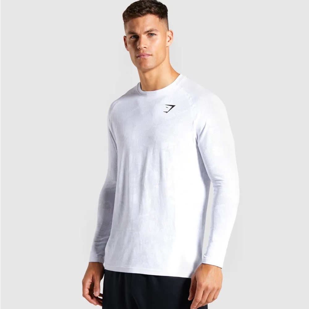 GYMSHARK GEO SEAMLESS LONG SLEEVE T-SHIRT